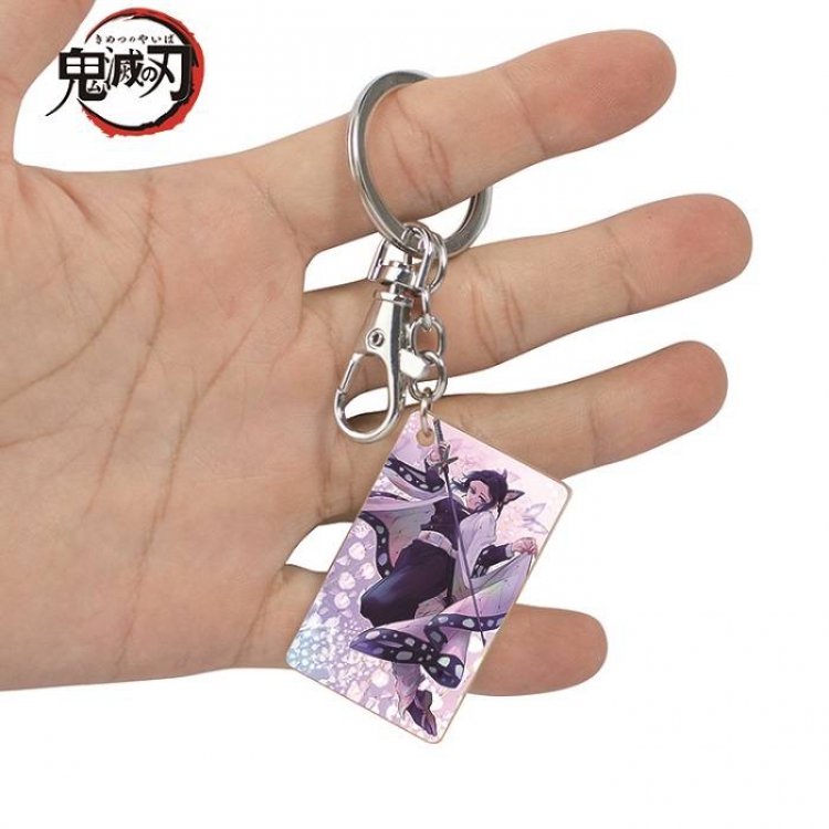 Demon Slayer Kimets-29 Anime Acrylic Color Map Keychain Pendant