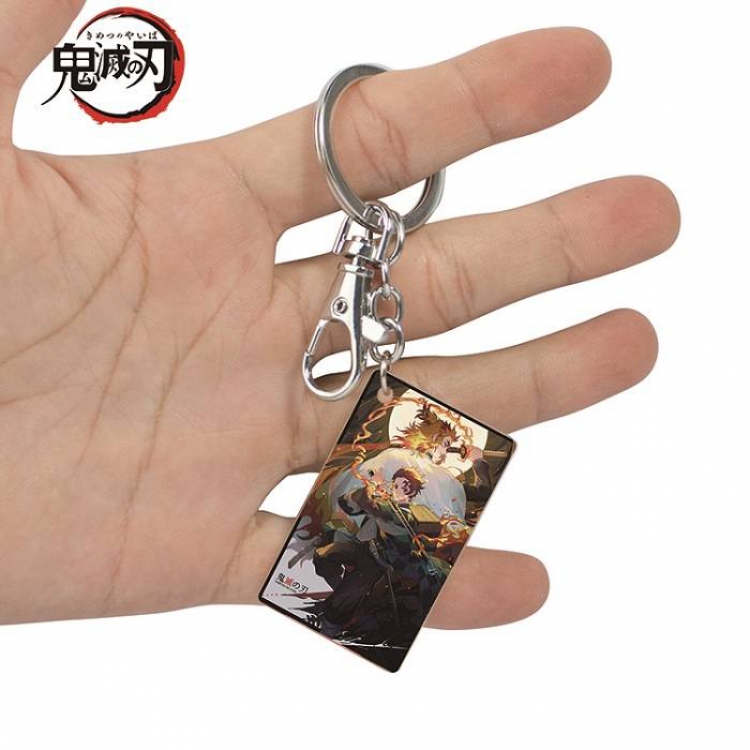 Demon Slayer Kimets-51 Anime Acrylic Color Map Keychain Pendant