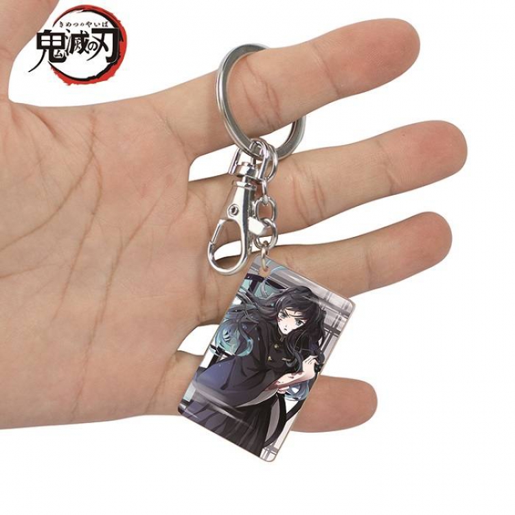 Demon Slayer Kimets-6 Anime Acrylic Color Map Keychain Pendant