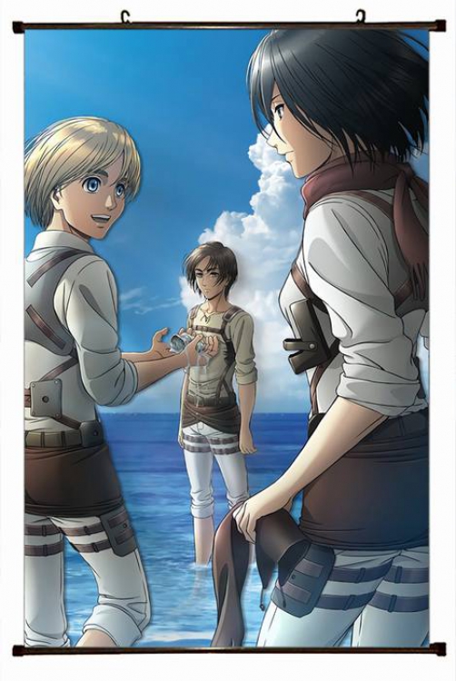 Attack on Titan Plastic pole cloth painting Wall Scroll 60X90CM preorder 3 days J12-140 NO FILLING