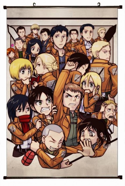 Attack on Titan Plastic pole cloth painting Wall Scroll 60X90CM preorder 3 days J12-150 NO FILLING