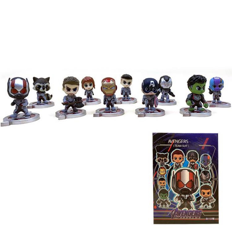 The Avengers a set of ten Boxed Figure Decoration Model 320G 7X7X10CM