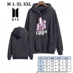 BTS-12A Black Printed hooded a...