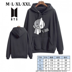 BTS-11A Black Printed hooded a...