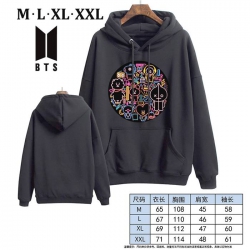 BTS-2A Black Printed hooded an...