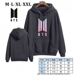 BTS-4A Black Printed hooded an...