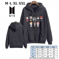 BTS-7A Black Printed hooded an...