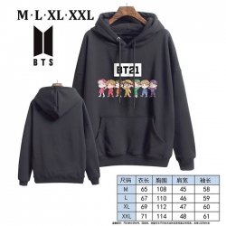 BTS-5A Black Printed hooded an...