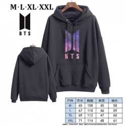 BTS-6A Black Printed hooded an...