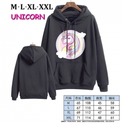 Unicorn-5 Black Printed hooded...