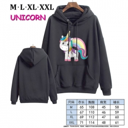 Unicorn-7 Black Printed hooded...