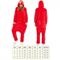 Cartoon Red Flannel one-piece ...