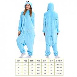 Cartoon Blue Flannel one-piece...