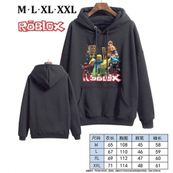 Roblox-1 Black Printed hooded ...