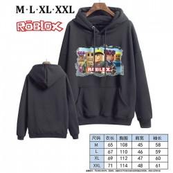 Roblox-5 Black Printed hooded ...