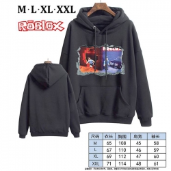 Roblox-7 Black Printed hooded ...