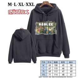 Roblox-9 Black Printed hooded ...