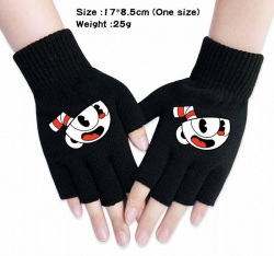 Cuphead-1A Black Anime knitted...