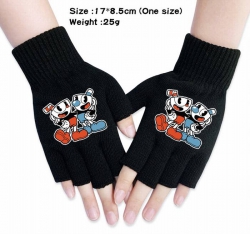 Cuphead-7A Black Anime knitted...