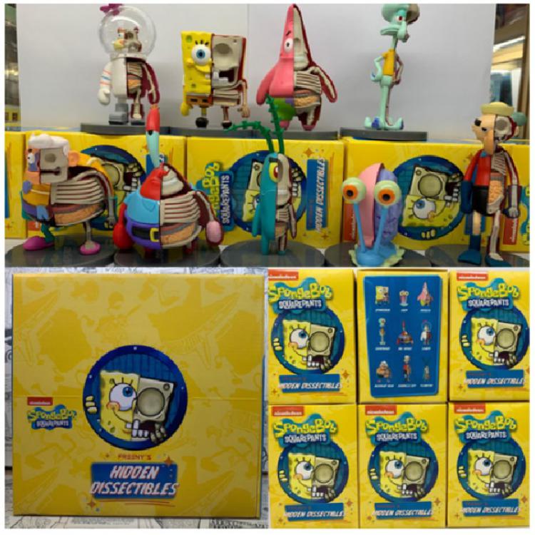 SpongeBob a set of nine Boxed Figure Decoration Model Inner box size:7.5X7.5X10CM 775G Outer box size:25X24X12CM