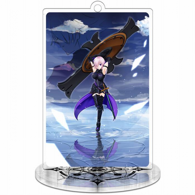 Fate Grand Order-7 Rectangular Small Standing Plates acrylic keychain pendant 8-9CM