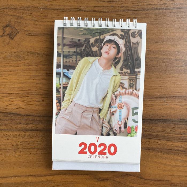 BTS  V  Desk Calendar 11X18.5CM 120G price for 5 pcs