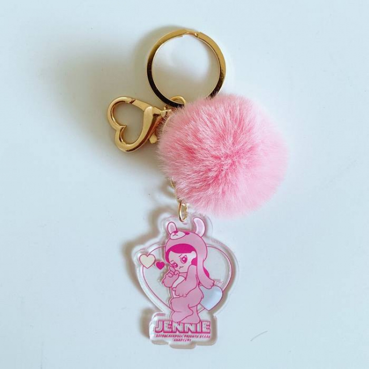 Blackpink Jennie Cartoon Human Acrylic Keychain Pendant 5.5CM 18G price for 5 pcs