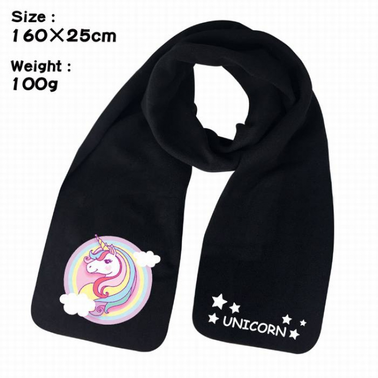 Unicorn-6A Anime fleece scarf bib 160X25CM 100G
