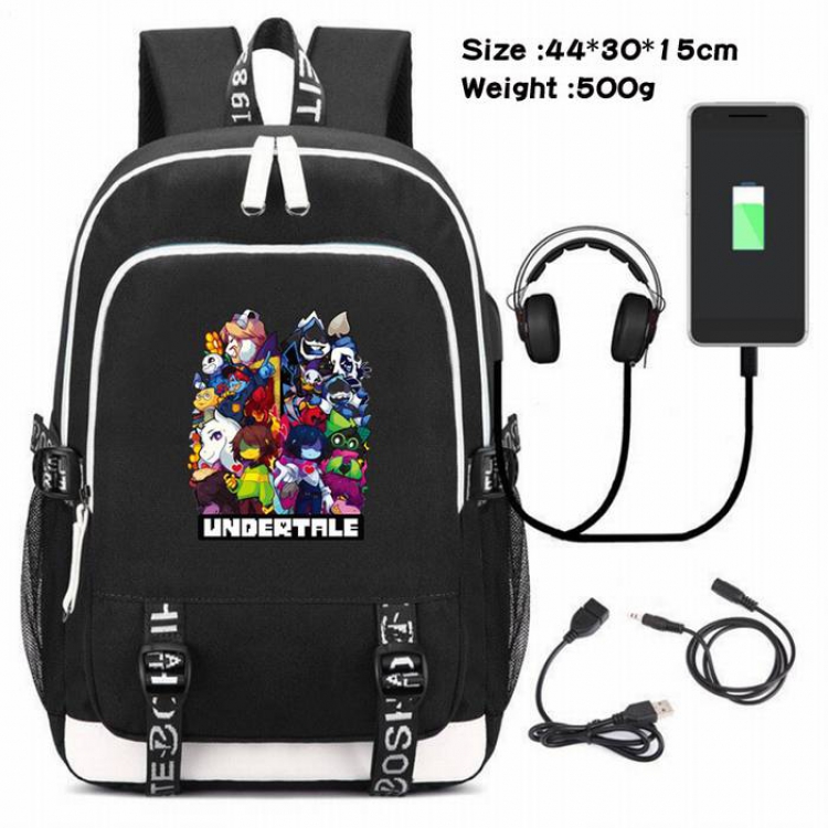 Undertable-073 Anime USB Charging Backpack Data Cable Backpack