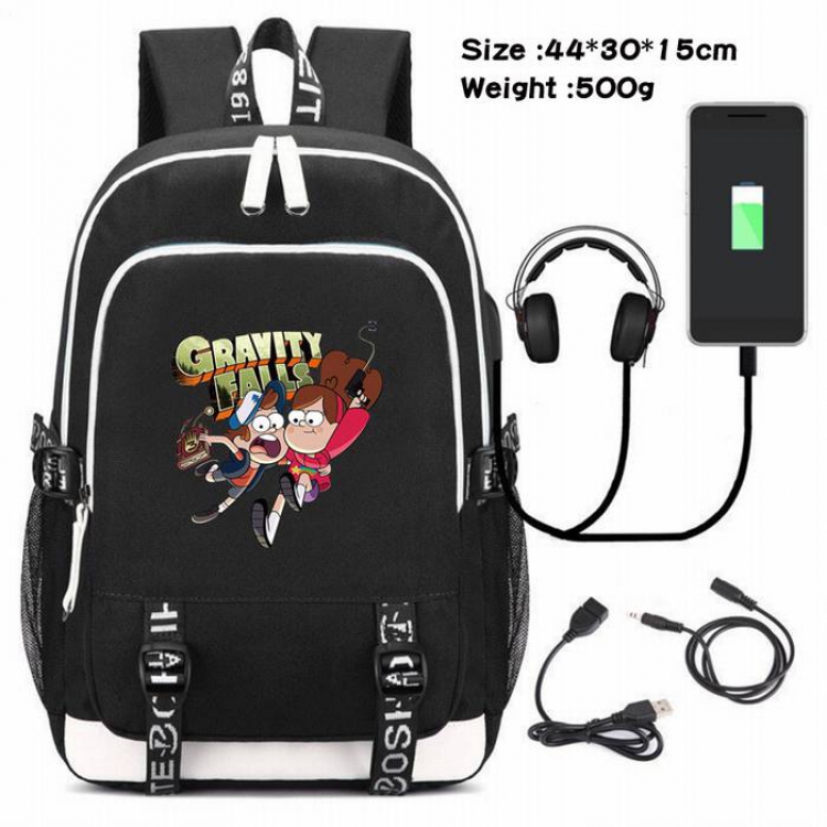 Gravity Falls-093 Anime USB Charging Backpack Data Cable Backpack