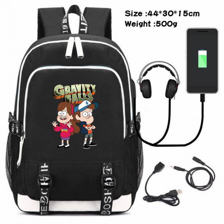 Gravity Falls-091 Anime USB Charging Backpack Data Cable Backpack