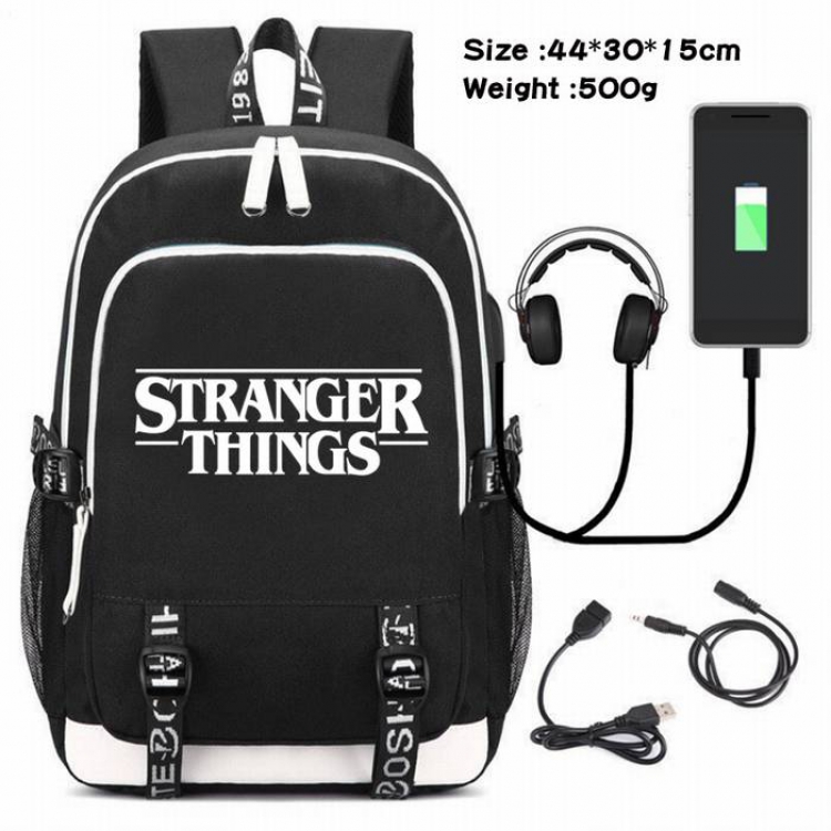 Stranger Things-116 Anime USB Charging Backpack Data Cable Backpack