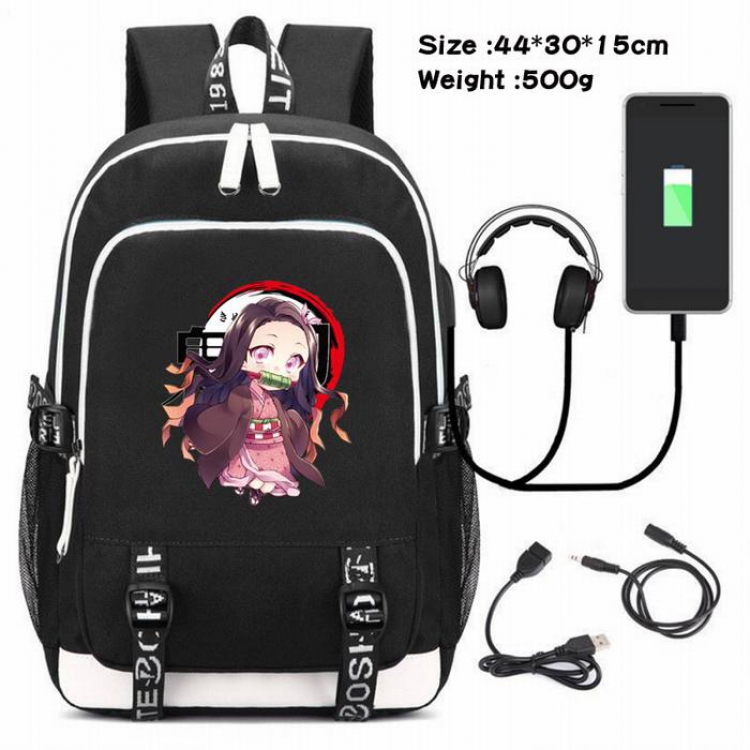 Demon Slayer Kimets-131 Anime USB Charging Backpack Data Cable Backpack