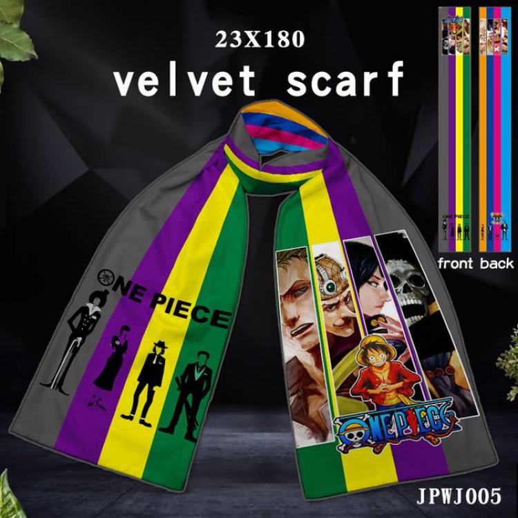 JPWJ005-One Piece Full color velvet scarf 23X180CM