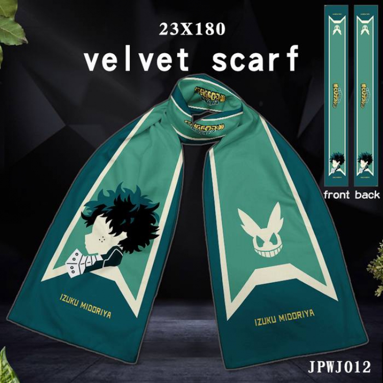 JPWJ012-My Hero Academia Full color velvet scarf 23X180CM