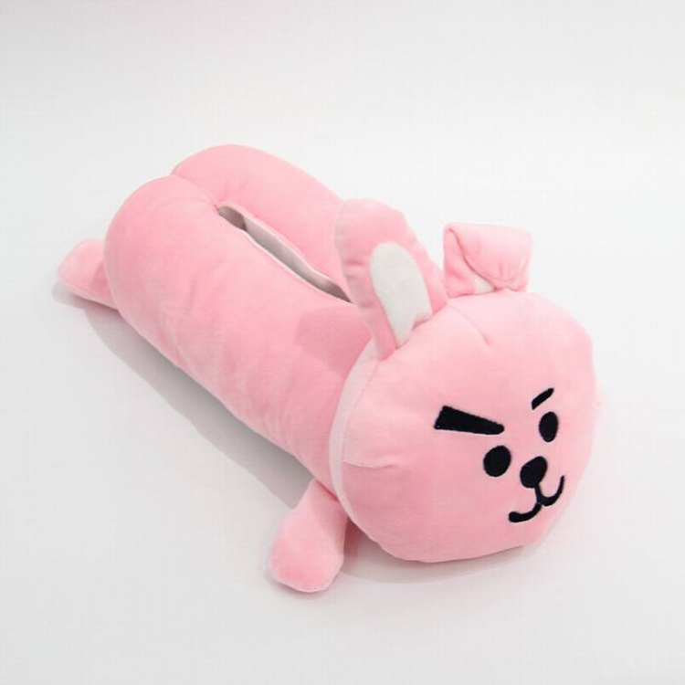 BTS Rabbit Plush doll tissue box 30X13X8CM 0.16KG
