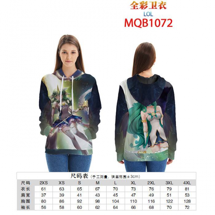 League of Legends Full color zipper hooded Patch pocket Coat Hoodie 9 sizes from XXS to 4XL MQB1072