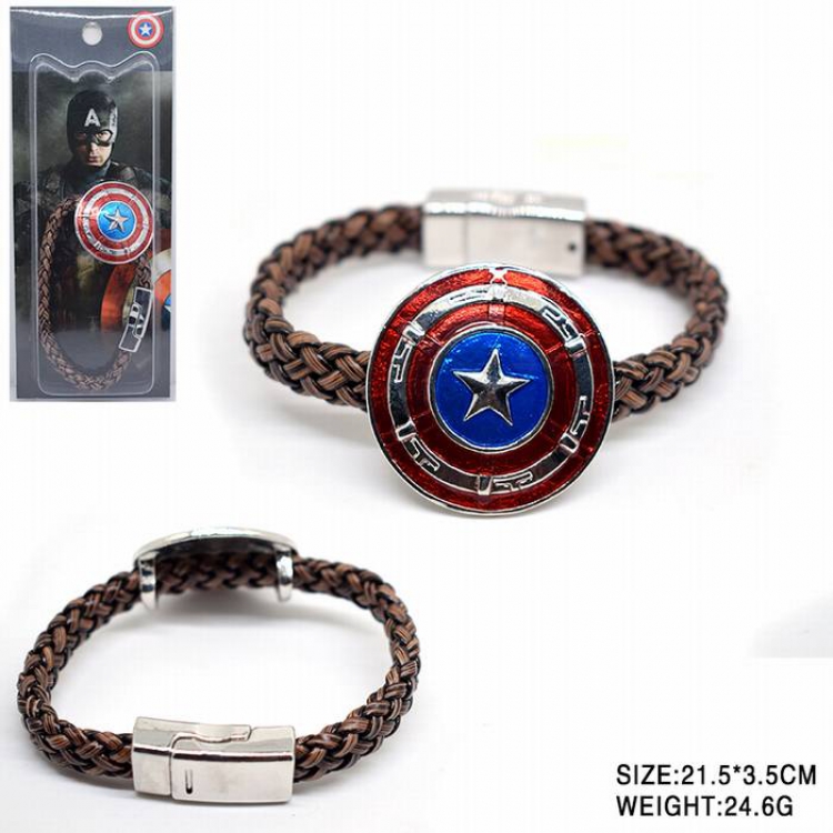 The Avengers Captain America Metal plate Bracelet bracelet with bracelet