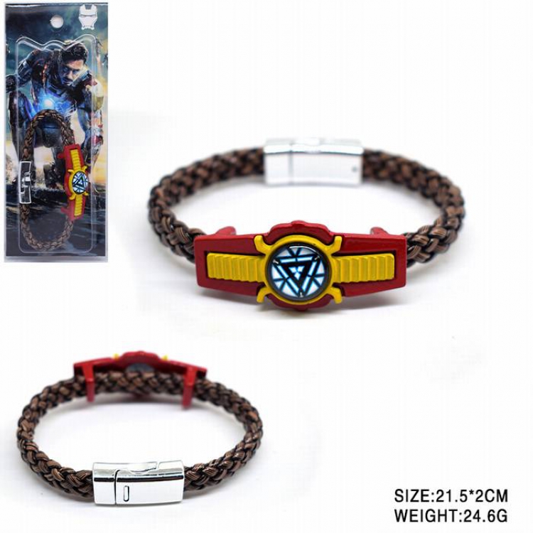 Iron man Heart iron card Bracelet bracelet with bracelet