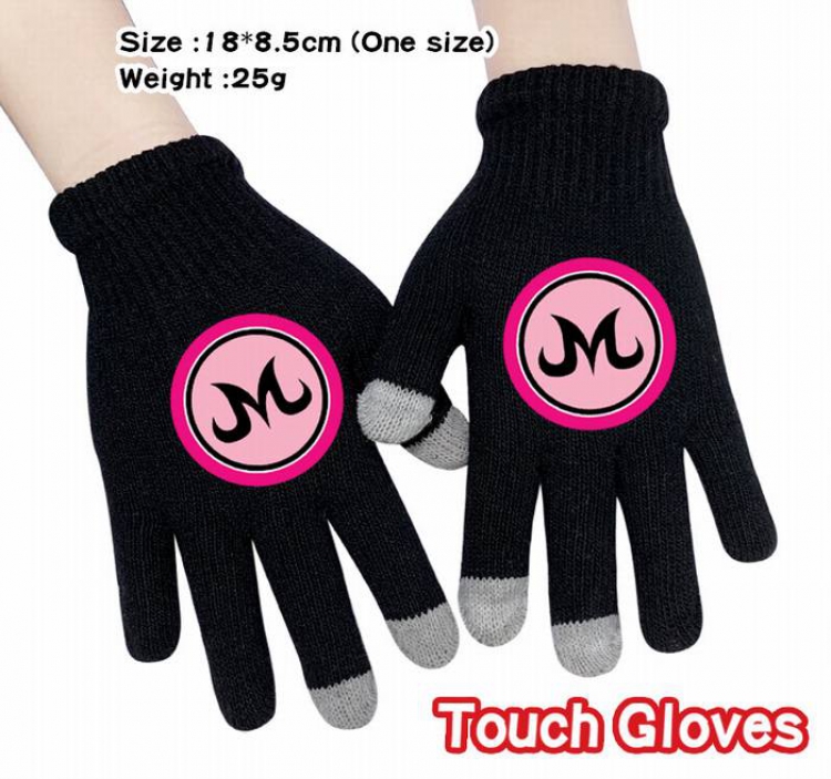 Dragon Ball-4A Black Anime knit full finger touch screen gloves