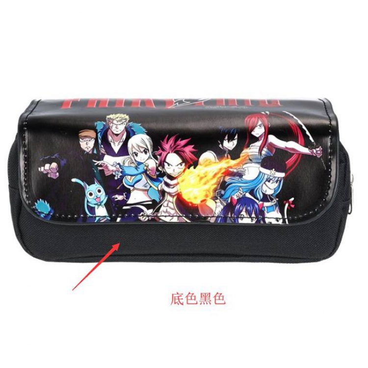 Fairy Tail Color double zipper student pencil case storage bag stationery bag