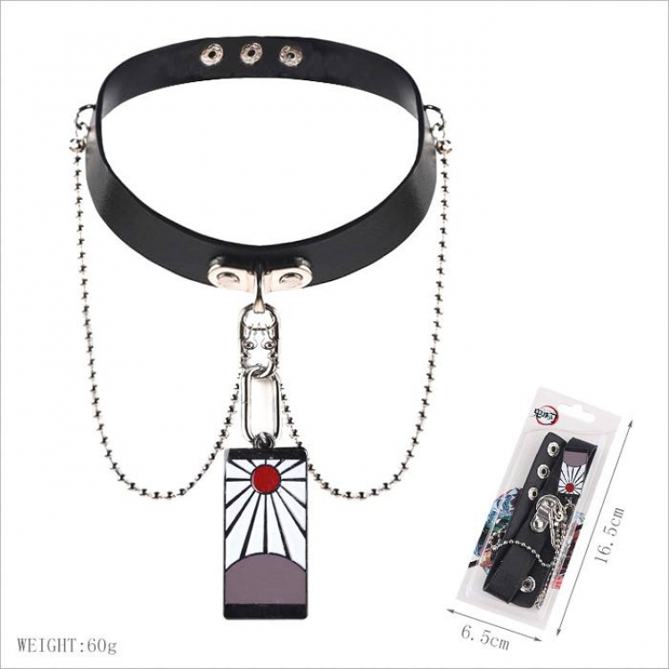 Demon Slayer Kimets Anime leather collar necklace 60G