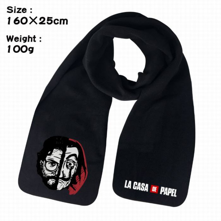 La casa de papel-6A Anime fleece scarf bib 160X25CM 100G