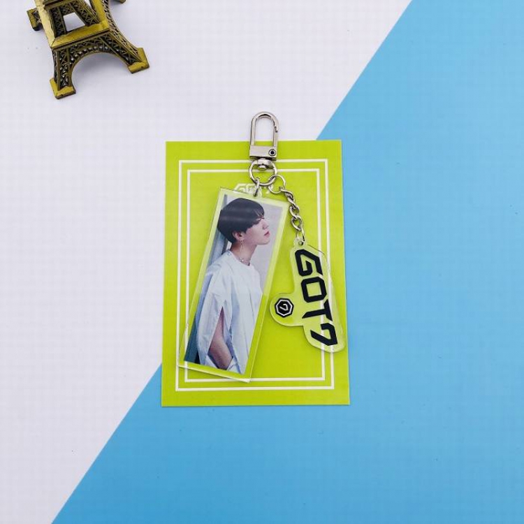 Got7 Yugyeom Transparent Acrylic Keychain Pendant 75X100MM 20G price for 5 pcs