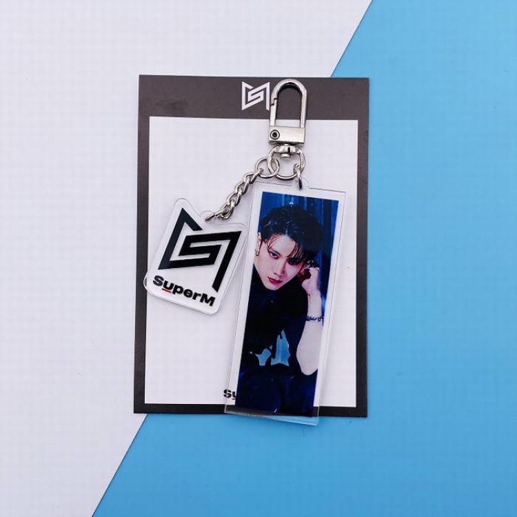 Super M Official concert  Same paragraph Keychain pendant 7.5X11CM 20G price for 5 pcs Style  E