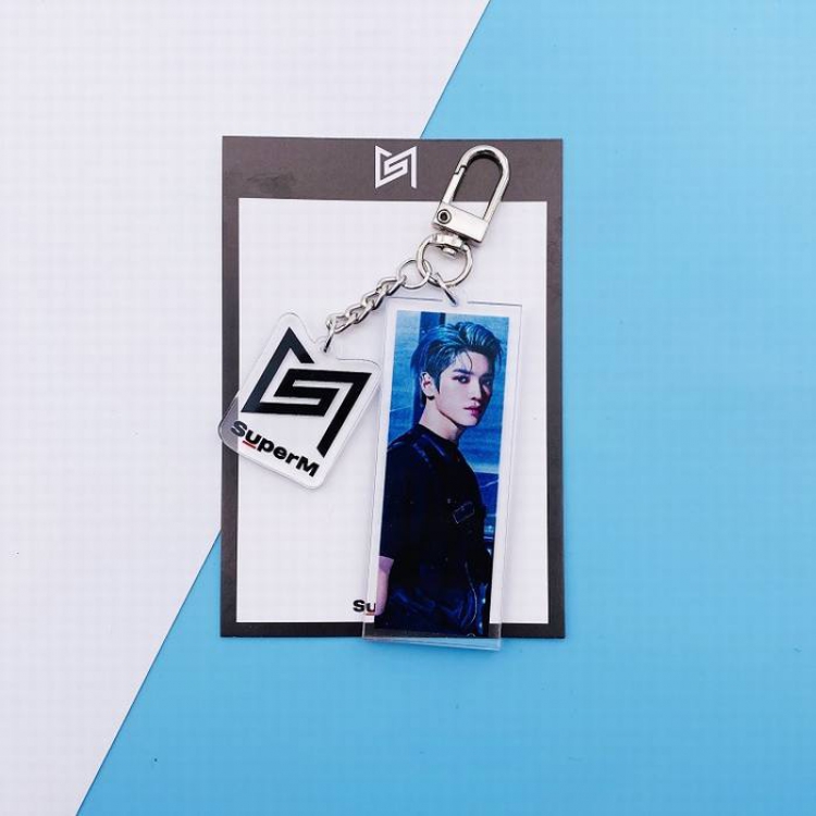 Super M Official concert  Same paragraph Keychain pendant 7.5X11CM 20G price for 5 pcs Style  B