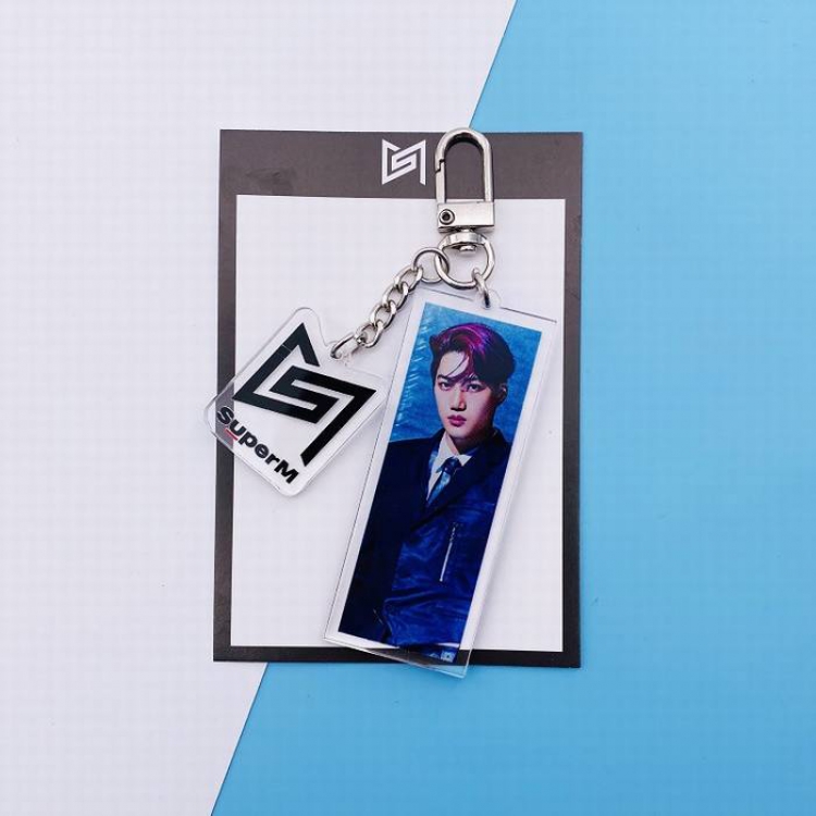 Super M Official concert  Same paragraph Keychain pendant 7.5X11CM 20G price for 5 pcs Style  C