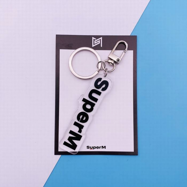 Super M Official concert  Same paragraph Keychain pendant 7.5X11CM 20G price for 5 pcs Style  H