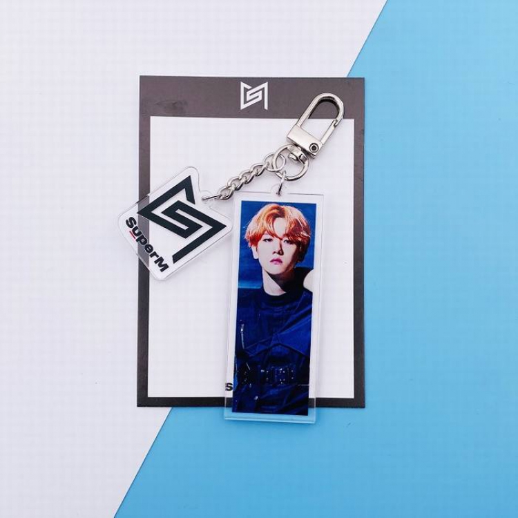 Super M Official concert  Same paragraph Keychain pendant 7.5X11CM 20G price for 5 pcs Style  G