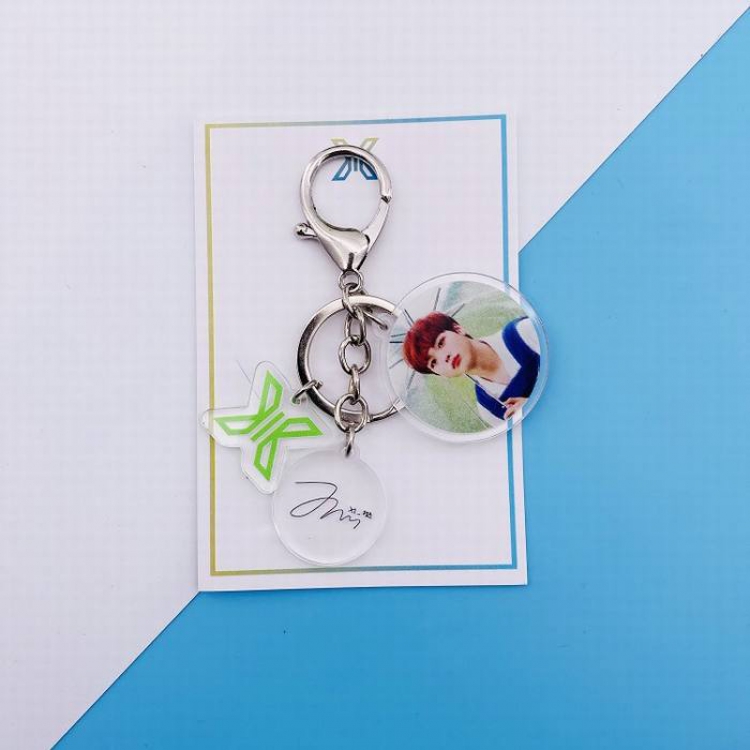 X ONE Concert official same paragraph Keychain signature pendant 7.5X11CM 20G price for 5 pcs Style H